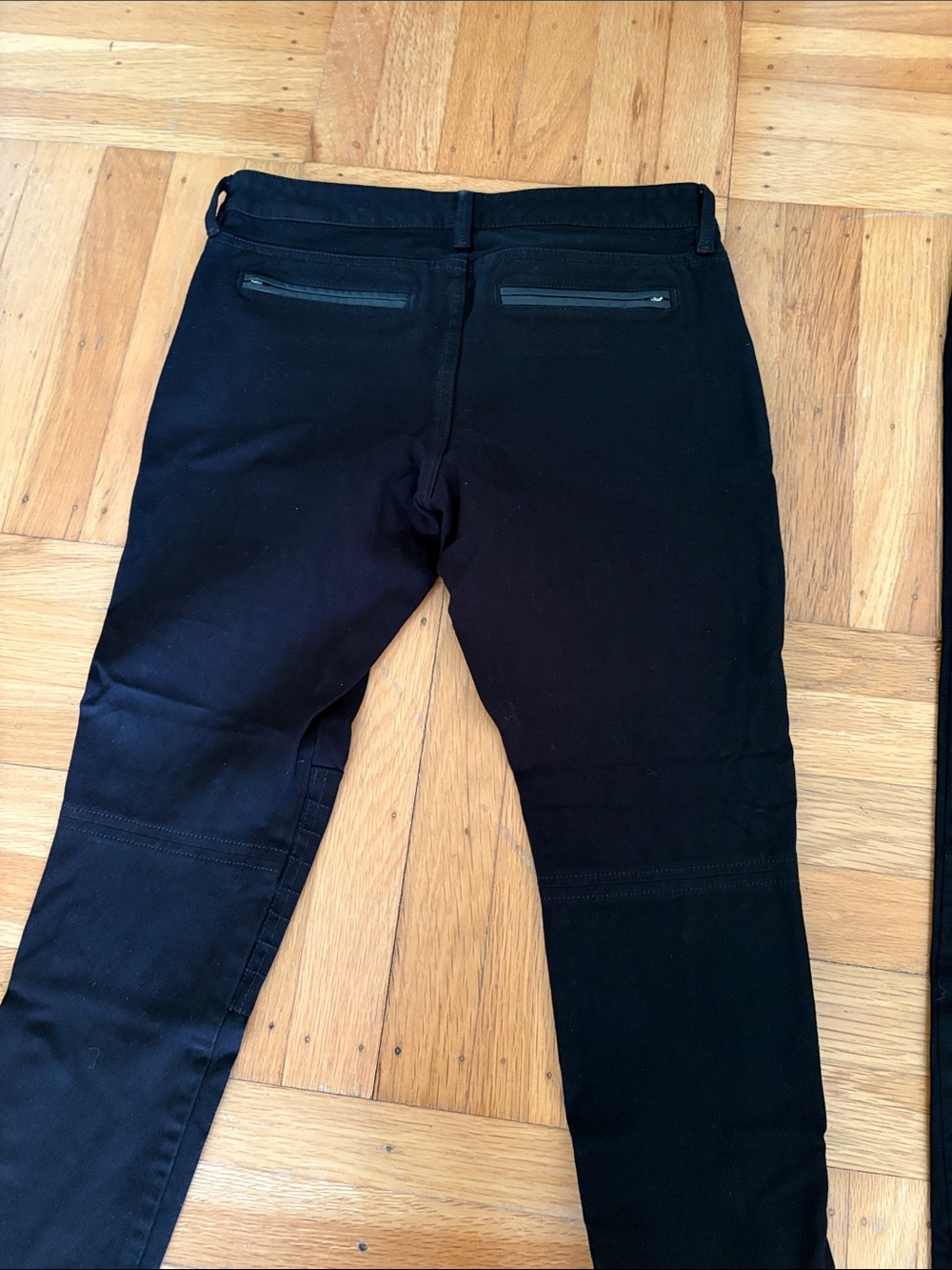 Black Stretch Moto-Style Pants and one work pant - Picture 4 of 8